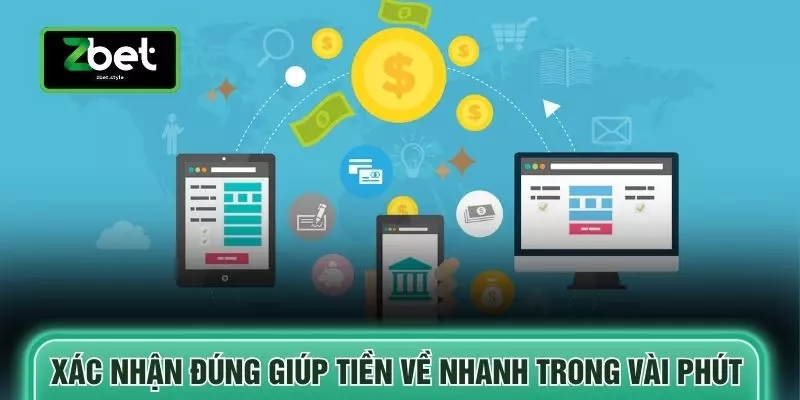 Nạp - Rút Với 3 Bước Chuẩn Xác Giúp Giao Dịch Mượt Tại ZBET 4 Xác nhận đúng giúp tiền về nhanh trong vài phút